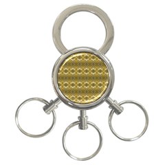 Golden Ornate Pattern 3-ring Key Chains by dflcprintsclothing