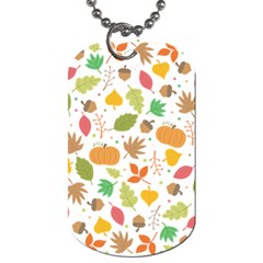 Thanksgiving Pattern Dog Tag (one Side) by Valentinaart