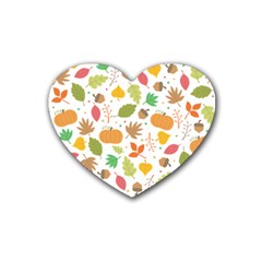 Thanksgiving Pattern Heart Coaster (4 Pack) 