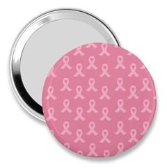 Pink Ribbon - Breast Cancer Awareness Month 3  Handbag Mirrors by Valentinaart