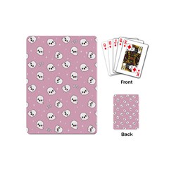 Cute Kawaii Ghost Pattern Playing Cards (mini) by Valentinaart