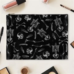 Human Skeleton Pattern - Halloween  Cosmetic Bag (xl) by Valentinaart