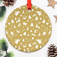 Christmas Pattern Ornament (round) by Valentinaart