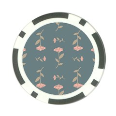 Florets Roses Rose Flowers Flower Poker Chip Card Guard by Sapixe