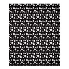 Pattern Skull Bones Halloween Gothic On Black Background Shower Curtain 60  X 72  (medium)  by genx