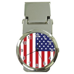 Us Flag Stars And Stripes Maga Money Clip Watches by snek