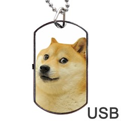 Doggo Doge Meme Dog Tag Usb Flash (one Side) by snek