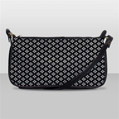 Logo Kek Pattern Black And White Kekistan Black Background Shoulder Clutch Bag by snek