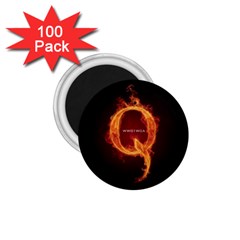 Qanon Letter Q Fire Effect Wwgowga Wwg1wga 1 75  Magnets (100 Pack)  by snek