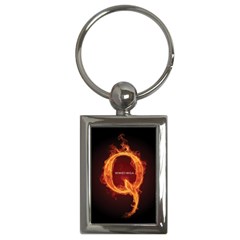 Qanon Letter Q Fire Effect Wwgowga Wwg1wga Key Chains (rectangle)  by snek