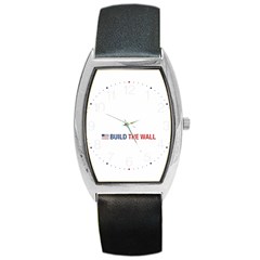 Build The Wall Usa Flag Maga Barrel Style Metal Watch by snek