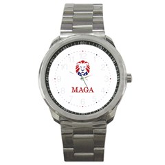 Maga Make America Great Again Trump Lion Sport Metal Watch by snek