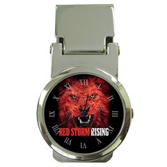 Red Storm Rising Lion Trump Red Wave Maga Qanon Money Clip Watches by snek