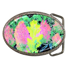 Fluorescent Yellow Smoke Tree With Pink Hydrangea Belt Buckles by myrubiogarden