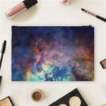 Lagoon Nebula Interstellar Cloud Pastel pink, turquoise and yellow stars Cosmetic Bag (Large) Back