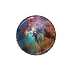 Lagoon Nebula Interstellar Cloud Pastel Pink, Turquoise And Yellow Stars Hat Clip Ball Marker (10 Pack) by genx