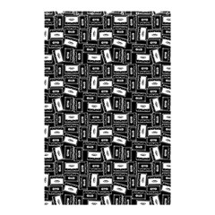 Tape Cassette 80s Retro Genx Pattern Black And White Shower Curtain 48  X 72  (small)  by genx