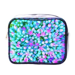 Blue And Hot Pink Succulent Sedum Flowers Detail Mini Toiletries Bag (one Side) by myrubiogarden