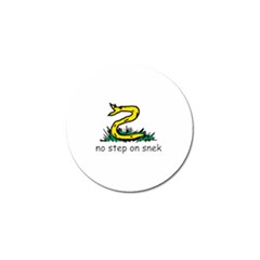 No Step On Snek Gadsden Flag Meme Parody On White Background Golf Ball Marker by snek