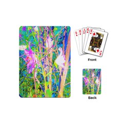 Abstract Oriental Lilies In My Rubio Garden Playing Cards (mini)