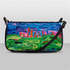 Our Town My Town Shoulder Clutch Bag by arwwearableart