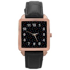 Background Abstract Texture Rose Gold Leather Watch 