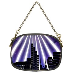 Superhero Background Lights City Chain Purse (two Sides)