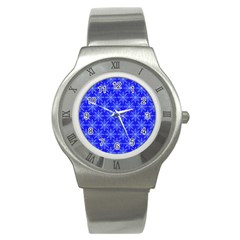 Snowflake Digital Paper Stainless Steel Watch by Wegoenart