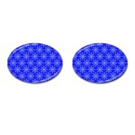 Snowflake Digital Paper Cufflinks (Oval) Front(Pair)