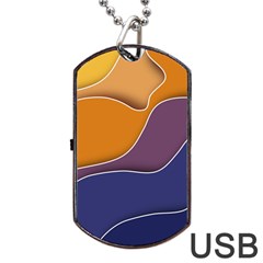 Autumn Copyspace Wallpaper Dog Tag Usb Flash (two Sides) by Simbadda