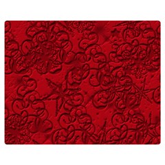 Christmas Background Red Star Double Sided Flano Blanket (medium)  by Simbadda