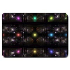 Abstract Sphere Box Space Hyper Large Doormat  by Simbadda