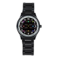 Abstract Sphere Box Space Hyper Stainless Steel Round Watch by Simbadda