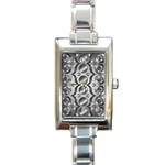 Metal Circle Background Ring Rectangle Italian Charm Watch Front