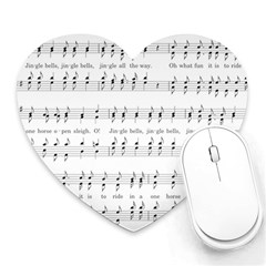 Jingle Bells Song Christmas Carol Heart Mousepads