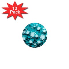 Stars Christmas Ice Decoration 1  Mini Magnet (10 Pack)  by Simbadda