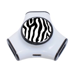 Zebra Horse Pattern Black And White 3-port Usb Hub by picsaspassion