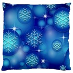 Blue Background Christmas Large Cushion Case (One Side) Front