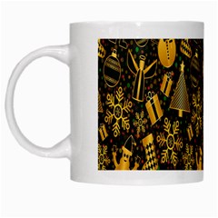 Christmas Background White Mugs by Wegoenart