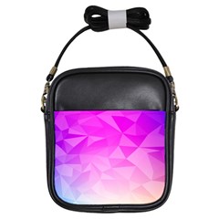 Low Poly Triangle Pattern Girls Sling Bag by Wegoenart