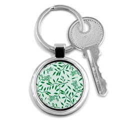 Leaves Foliage Green Wallpaper Key Chains (round)  by Wegoenart