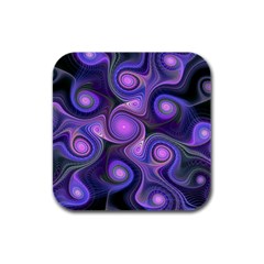 Abstract Pattern Fractal Wallpaper Rubber Square Coaster (4 Pack)  by Wegoenart