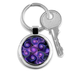 Abstract Pattern Fractal Wallpaper Key Chains (round)  by Wegoenart