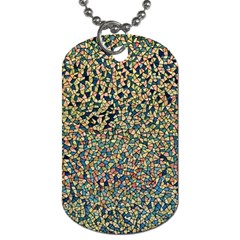 Background Cubism Mosaic Vintage Dog Tag (one Side) by Wegoenart