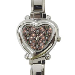 Background Abstract Pattern Green Heart Italian Charm Watch