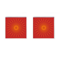 Background Rays Sun Cufflinks (square) by Wegoenart