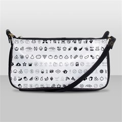 Vegan Vegetarian Icons Food Eat Shoulder Clutch Bag by Wegoenart