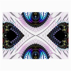 Patterns Fractal Background Digital Large Glasses Cloth (2-side) by Wegoenart