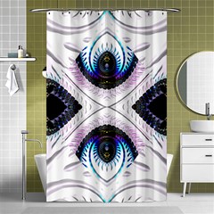 Patterns Fractal Background Digital Shower Curtain 48  X 72  (small) 