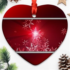 Christmas Candles Heart Ornament (two Sides) by Wegoenart